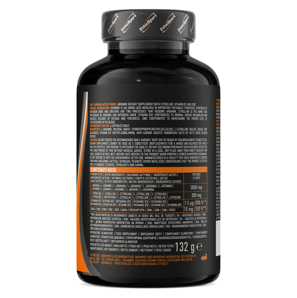 EthicSport Arginina Active Power 120 kapsułek