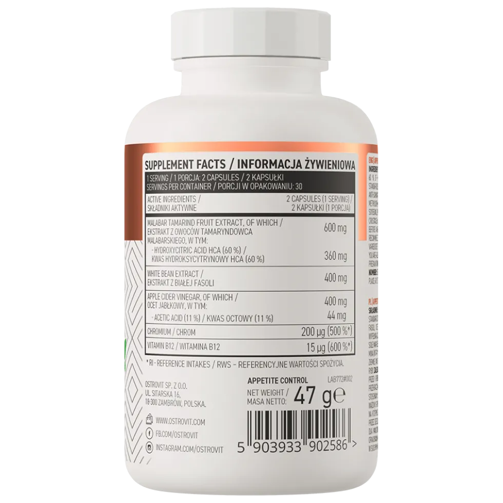 OstroVit Appetite Control 60 kapsułek