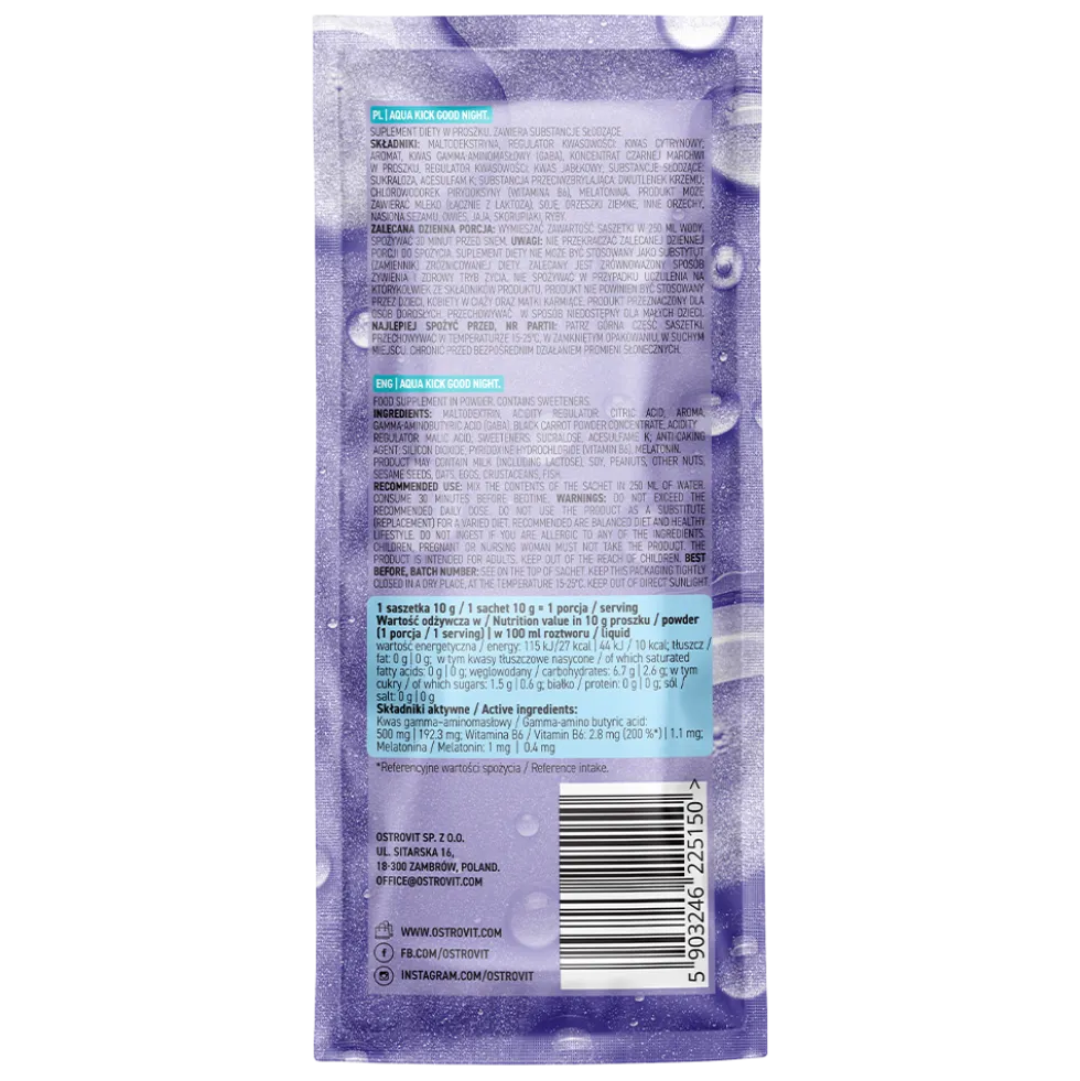 OstroVit Aqua Kick Good Night 10 g x 24 BOX