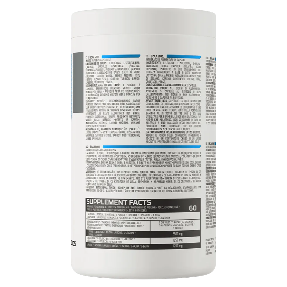 OstroVit BCAA 5000 mg 300 kapsułek