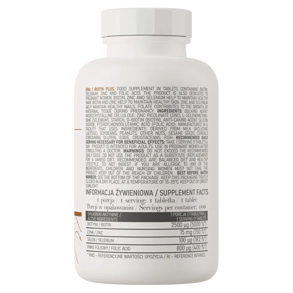 OstroVit Biotyna Plus 100 tabletek