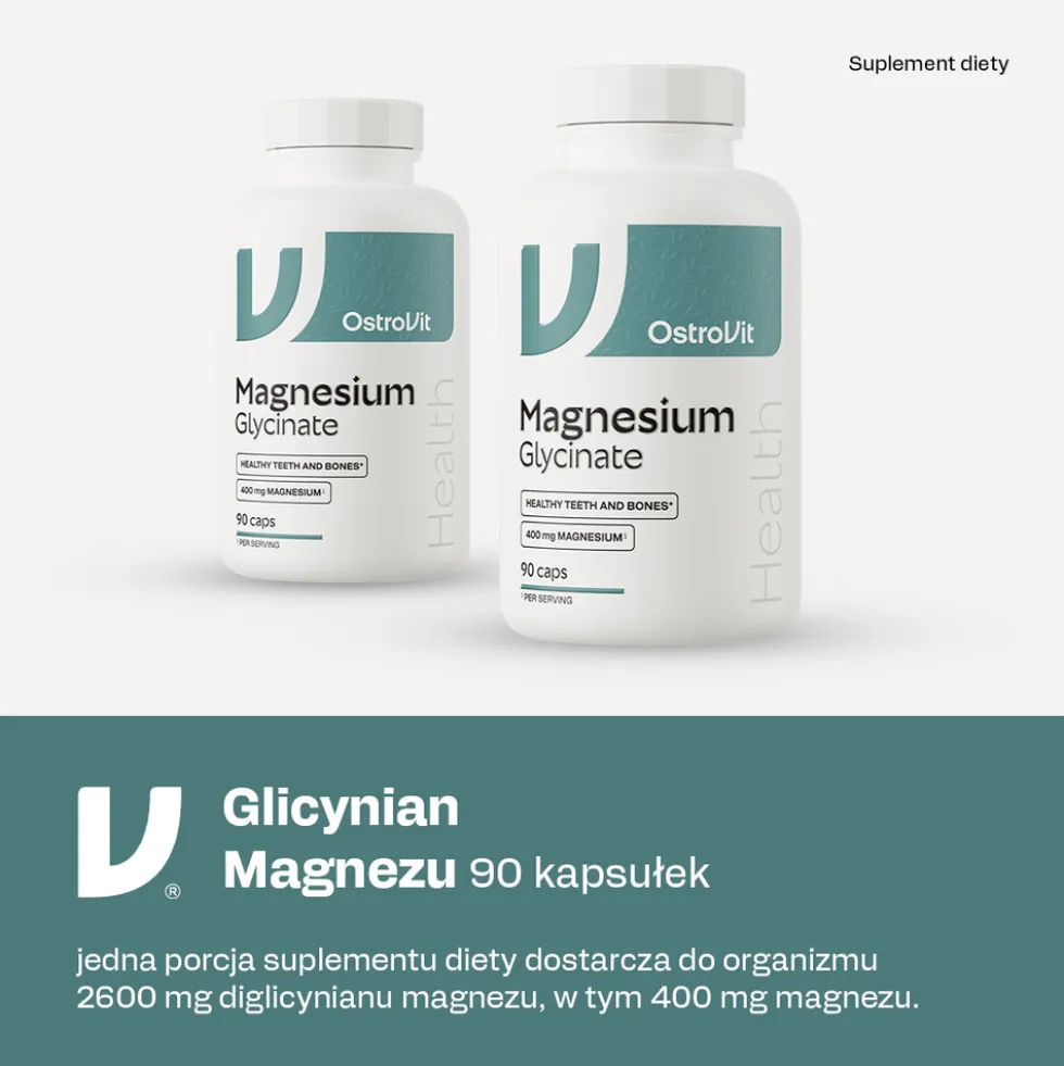 OstroVit Glicynian Magnezu 2 x 90 kapsułek