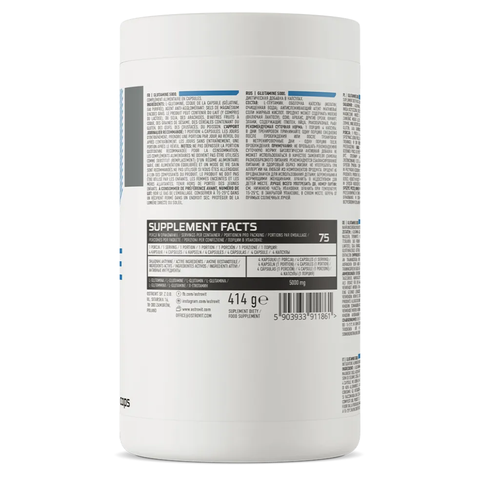 OstroVit Glutamina 5000 mg 300 kapsułek
