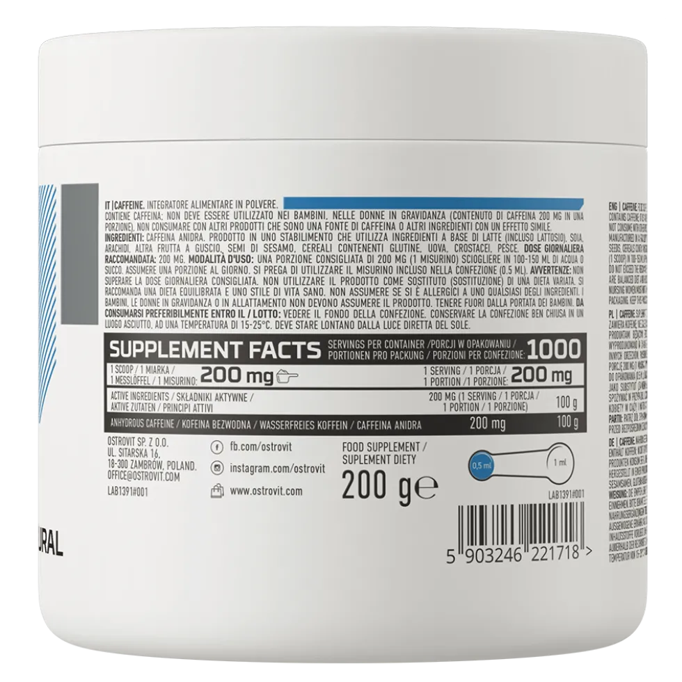 OstroVit Kofeina w proszku 200 g
