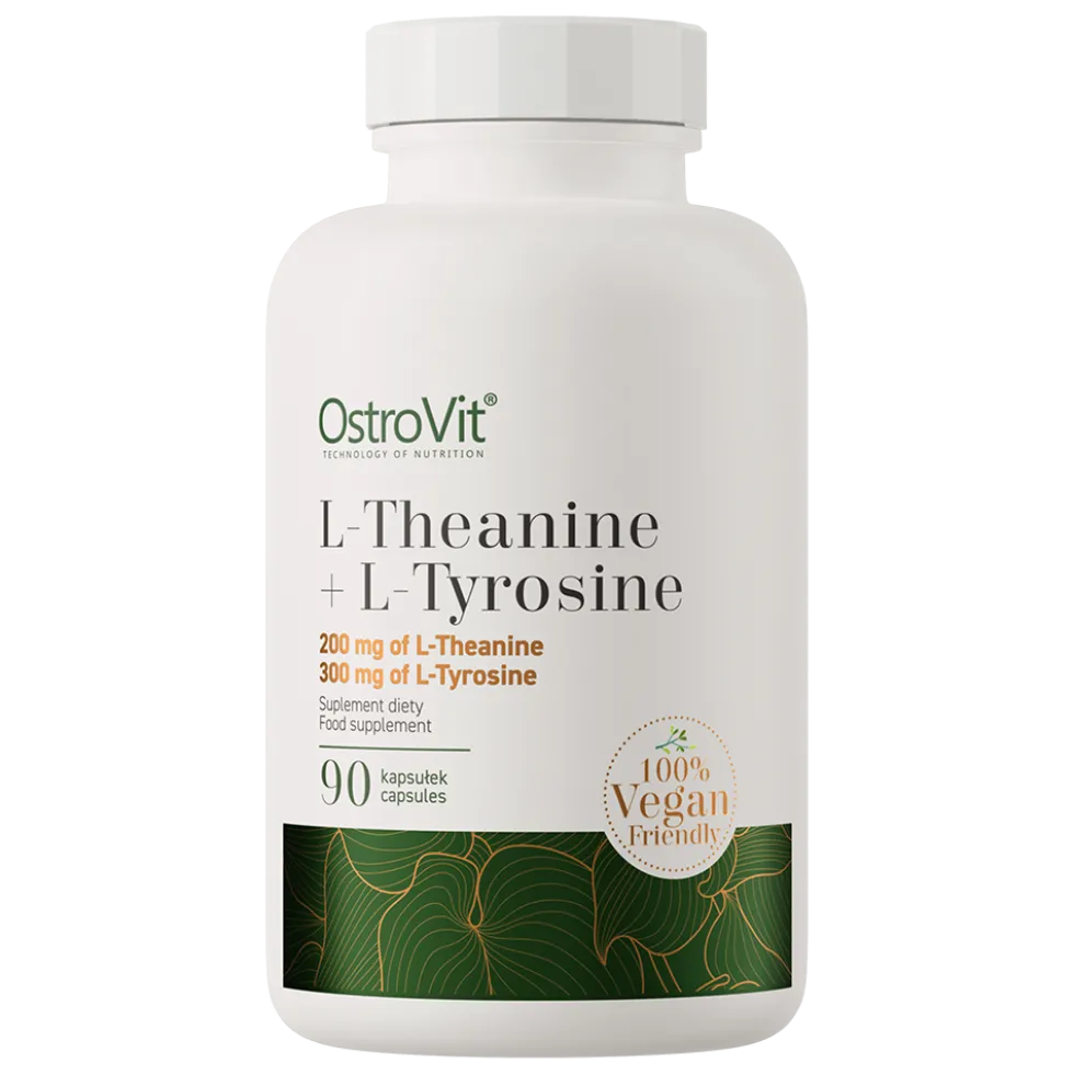 OstroVit L-Teanina + L-Tyrozyna VEGE 90 kapsułek