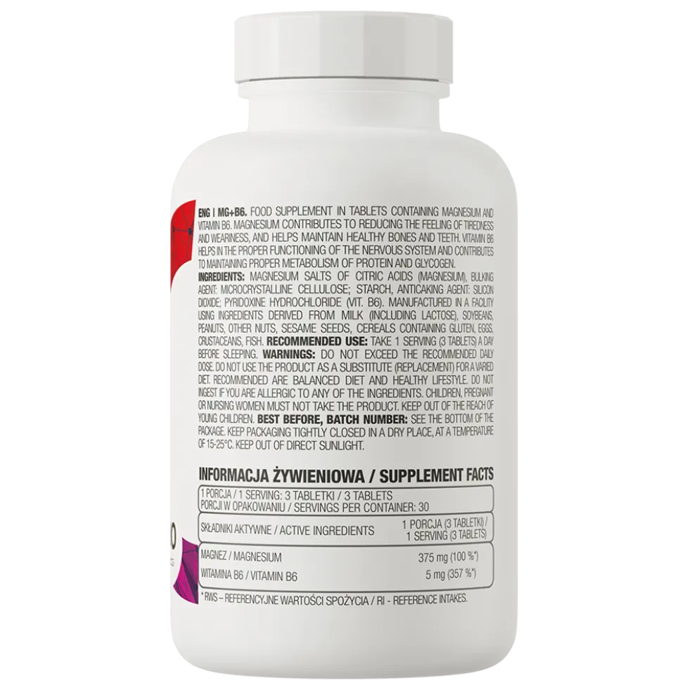 OstroVit Mg + B6 90 tabletek