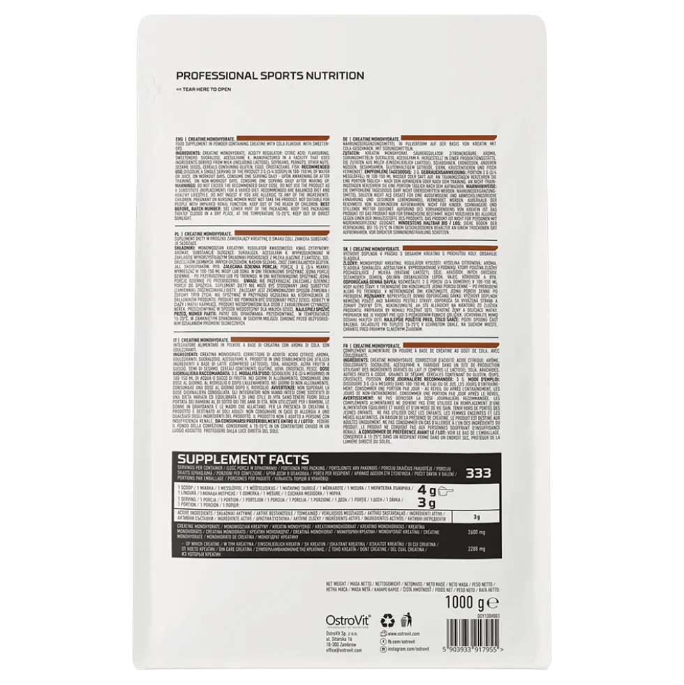 OstroVit Monohydrat Kreatyny 1000 g