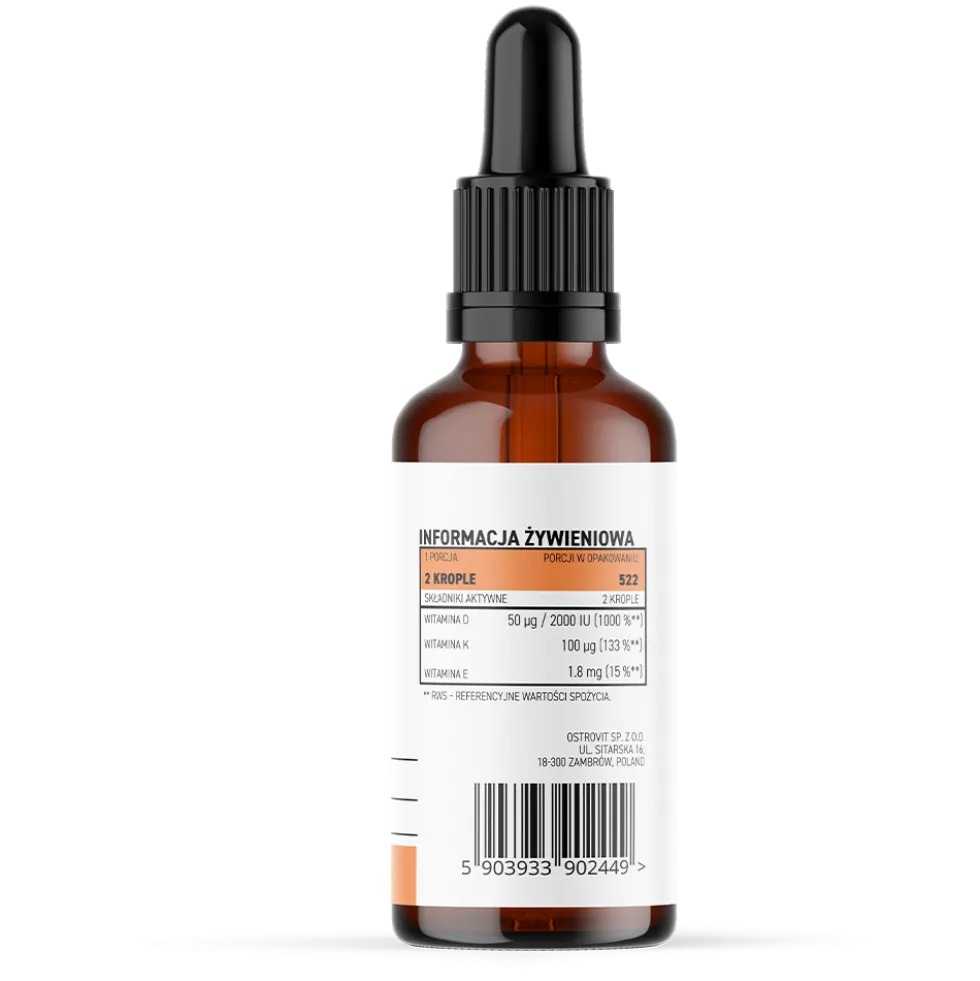 OstroVit Pharma Witamina D3 + K2 MK-7 w kroplach 30 ml