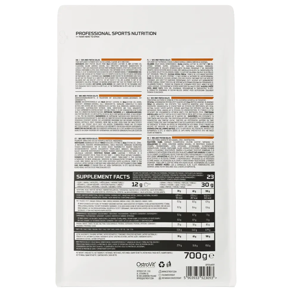 OstroVit 100% Whey Protein Isolate 700 g