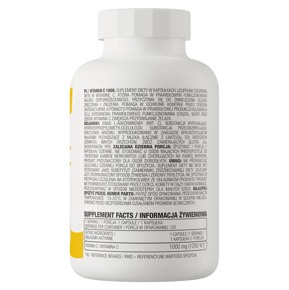 OstroVit Witamina C 1000 mg 120 kapsułek