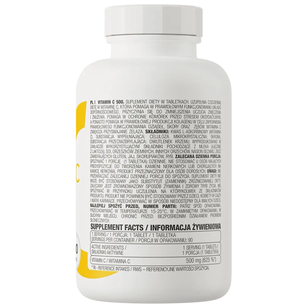 OstroVit Witamina C 500 mg 90 tabletek