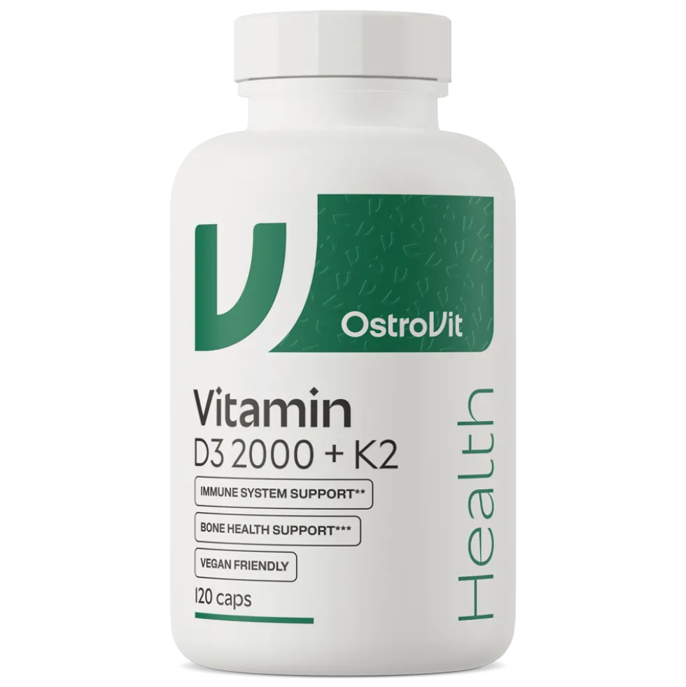 OstroVit Witamina D3 2000 IU + K2 VEGE 120 kapsułek